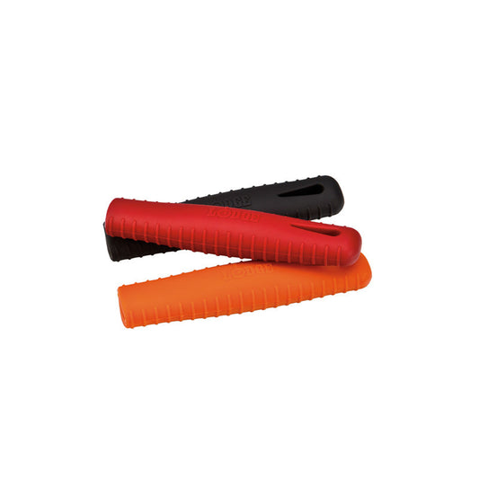Our 3 color options stacked together, incudes red, orange, and black.