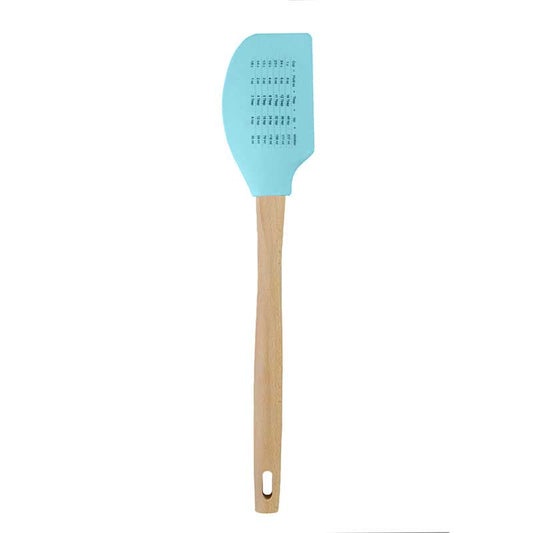 Back of spatula featuring a measurement conversion chart on the back.