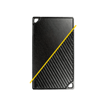 Rectangular griddle/grill pan with a yellow line through center to visualize both sides.
