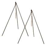 Set of 2 tripods with metal chain.