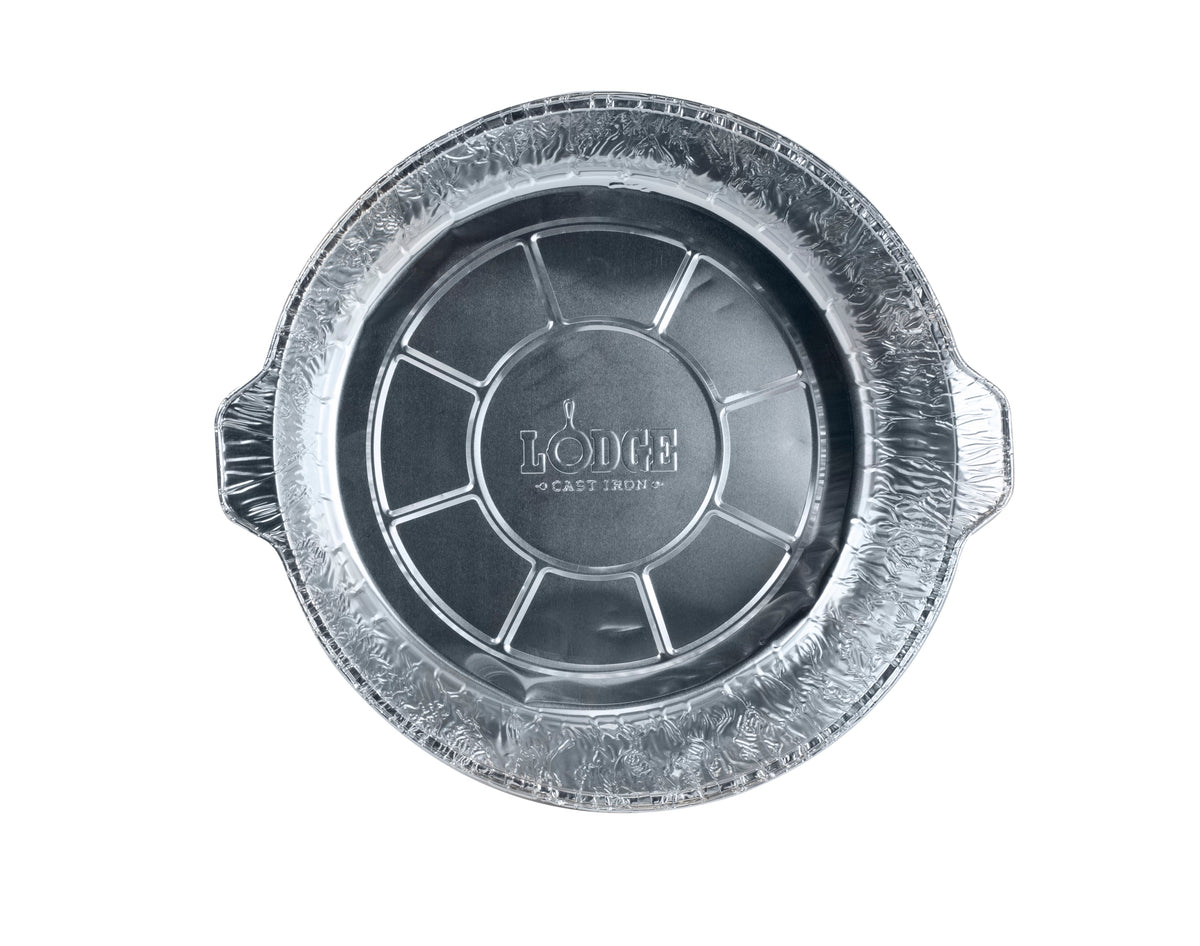 Inside view of liner with Lodge branding in the middle.