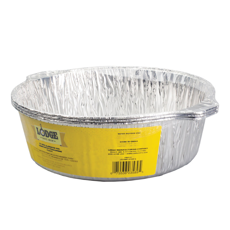 Pack of 3 aluminon liners with yellow label and clear packaging.