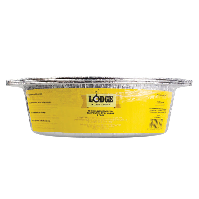 Pack of 3 aluminon liners with yellow label and clear packaging.