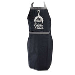 Black apron with gray accents and 'Keeper of the Flame' text and graphic on a white background