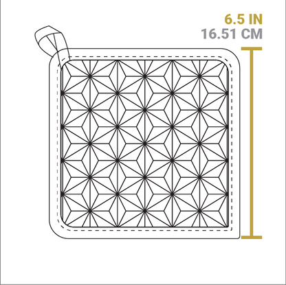 Dimensional drawing of product. Length is 6.5 inches.