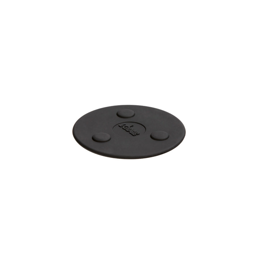 Black circular trivet.