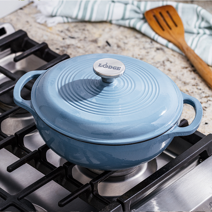 Dutch oven on stovetop.