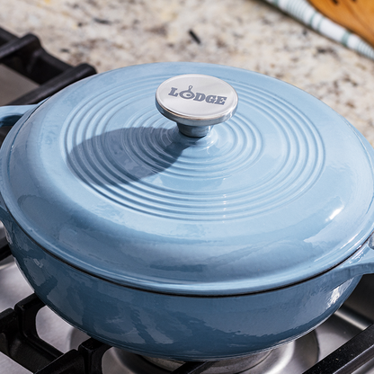 Dutch oven on stovetop.