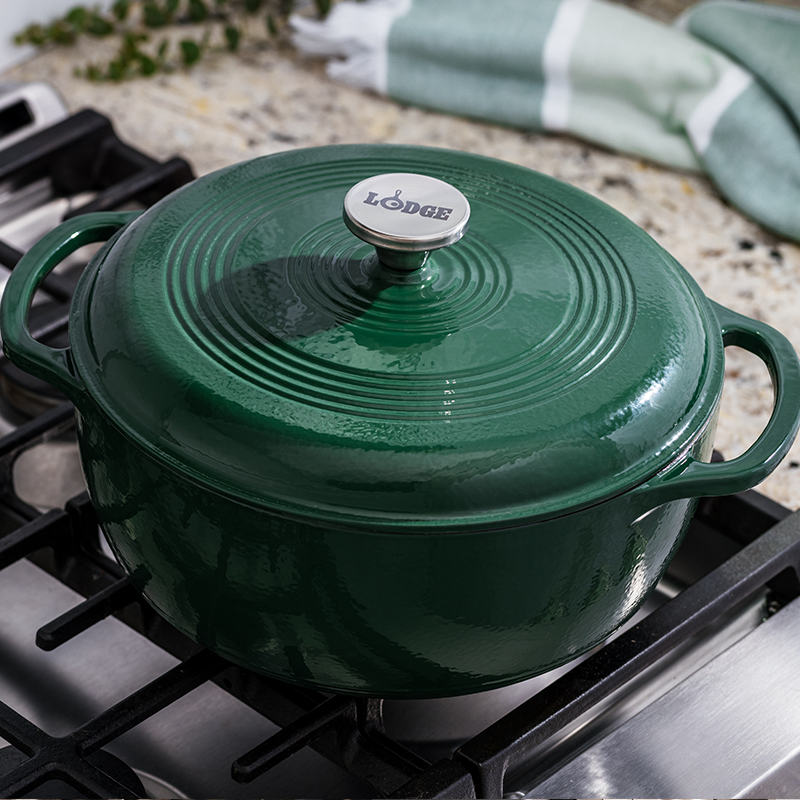 Dutch oven on stovetop.
