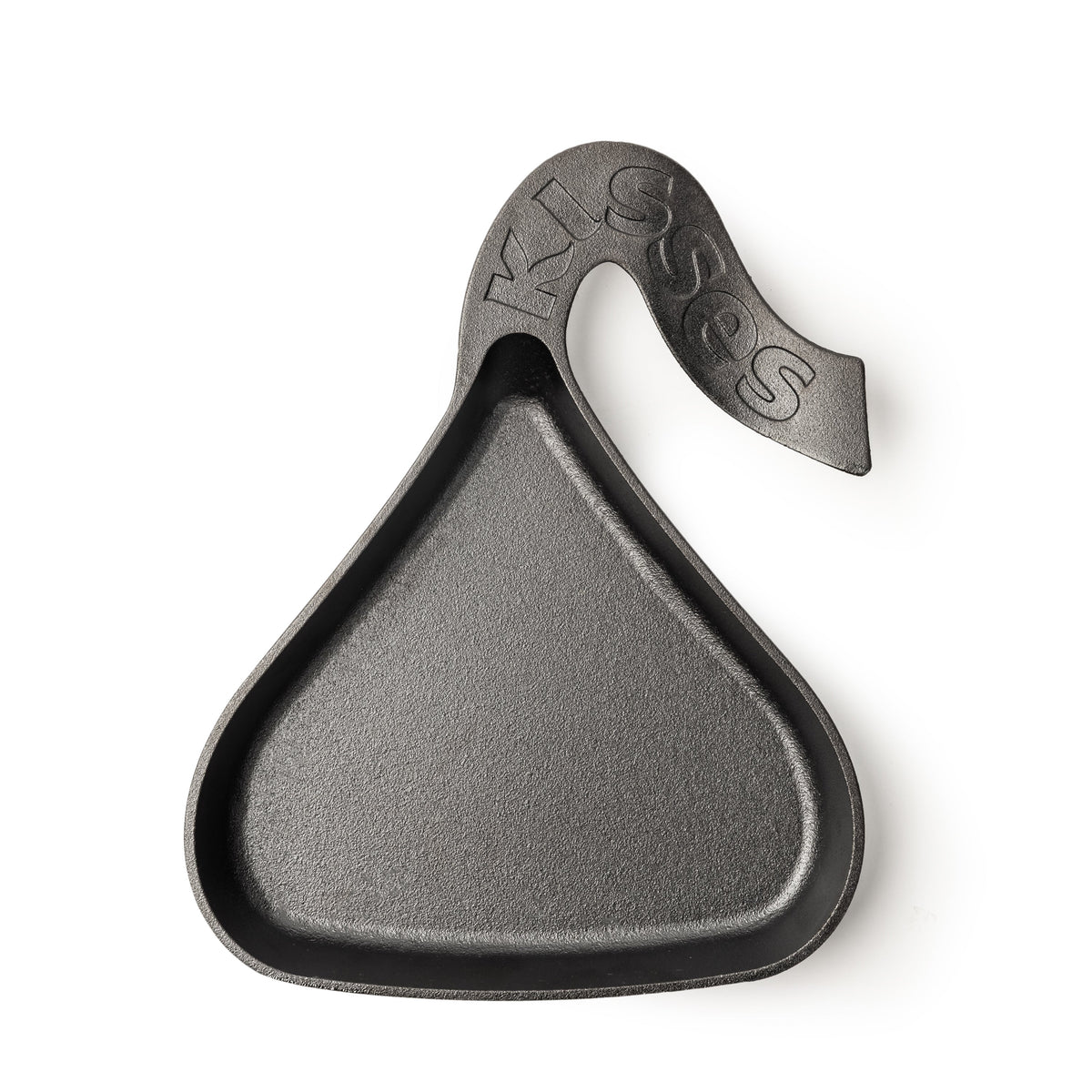 Cast Iron skillet shaped like a wrapper Hershey's Kiss.