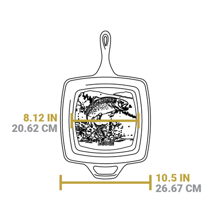 Dimensional drawing of product. Total width is 10.5 inches, width of flat bottom is 8.12 inches.