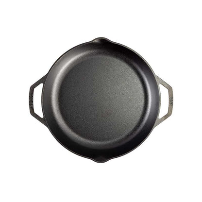 Top view of pan showing circular cooking surface and handle shape.