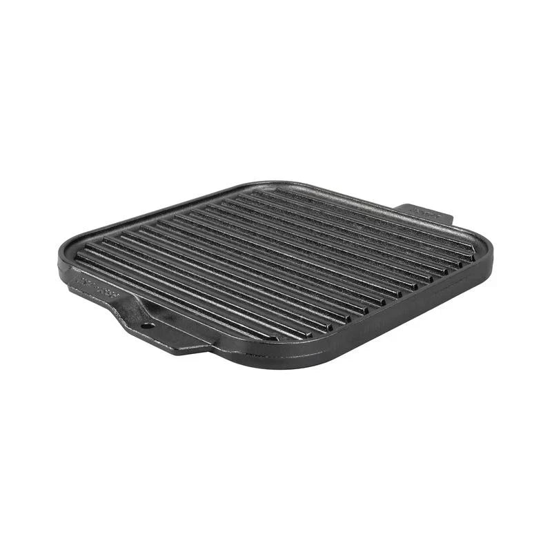 Grill portion of reversible griddle/grill pan.