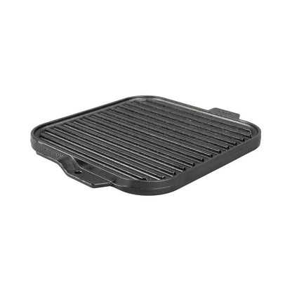 Grill portion of reversible griddle/grill pan.