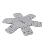 Set of 3 grey protectors in shape of 6 point star.