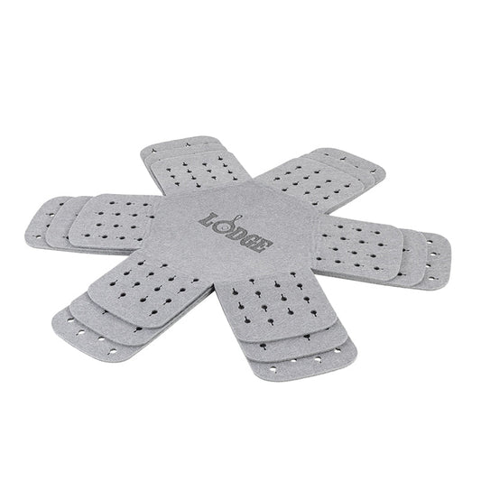 Set of 3 grey protectors in shape of 6 point star.