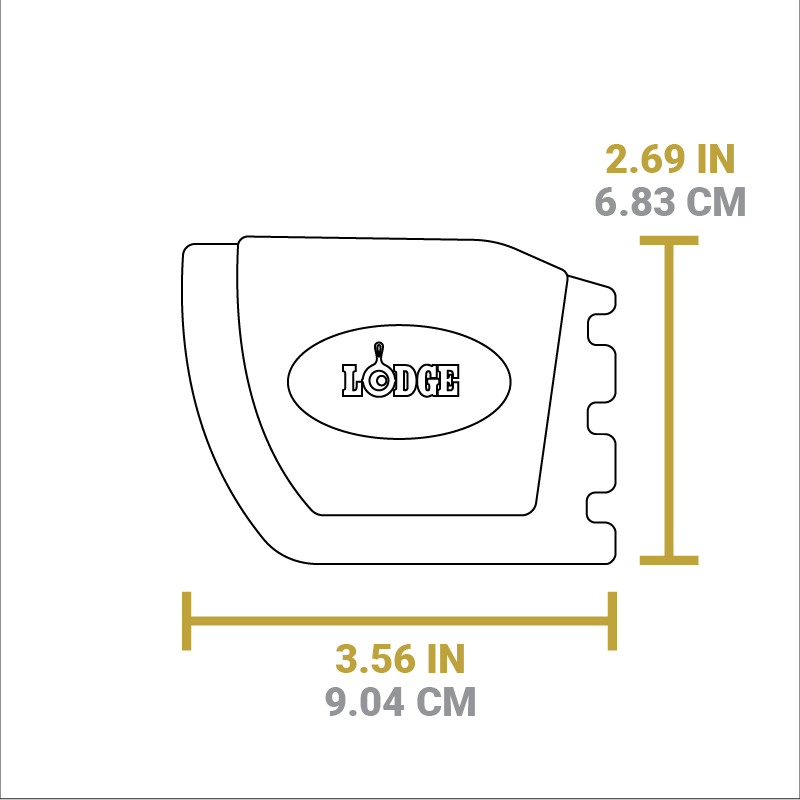 Dimensional drawing of the scraper. Length is 2.29 inches, width is 3.56 inches.