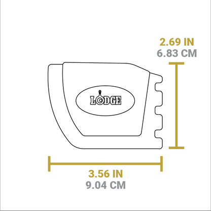 Dimensional drawing of the scraper. Length is 2.29 inches, width is 3.56 inches.