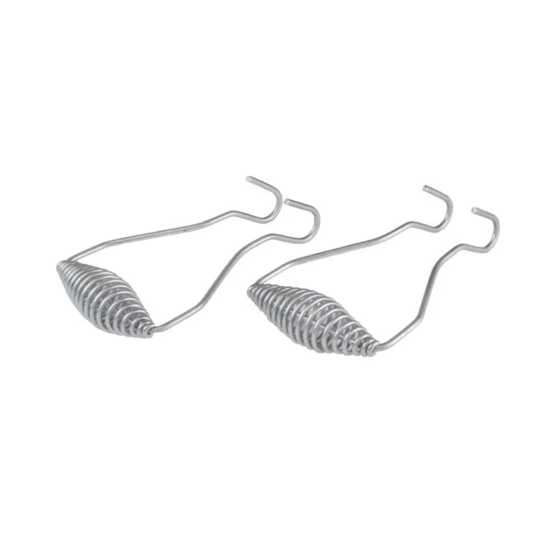 2 metal hook and carry handles with spiral handle.