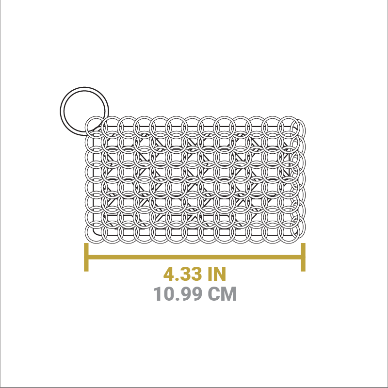 Dimensional drawing of product. Length is 4.33 inches.