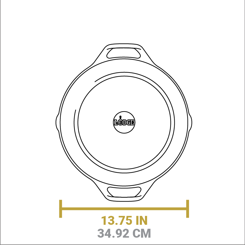 Dimensional drawing of product. Total length is 13.75 inches.