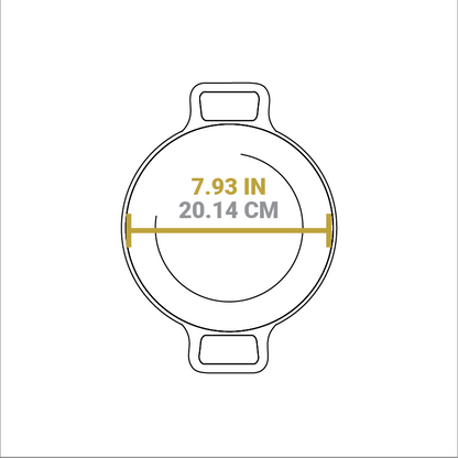 Dimensional drawing of product. Total width is 7.93 inches.