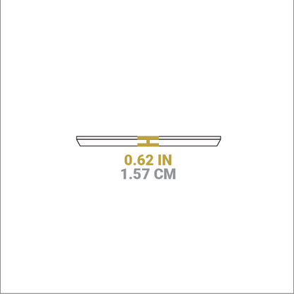 Dimensional drawing of product. Height is 0.62 inches.