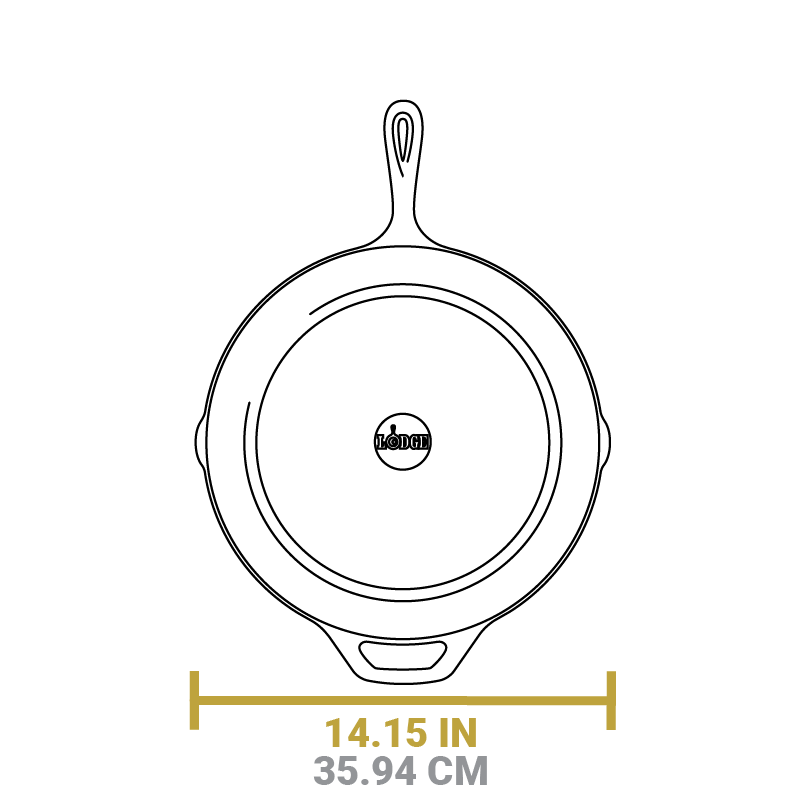 Dimensional drawing of product. Total width is 14.15 inches.