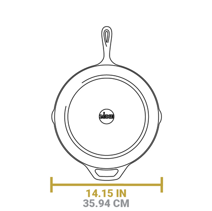 Dimensional drawing of product. Total width is 14.15 inches.