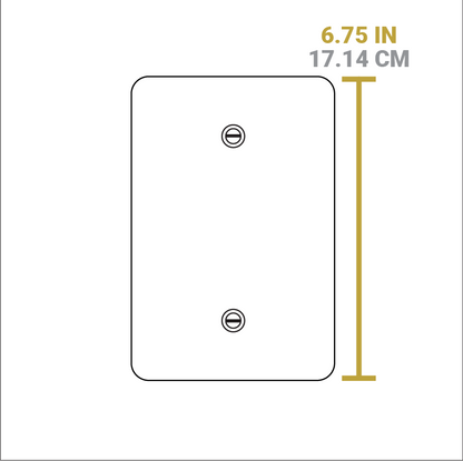 Dimensional drawing of product. Length of press is 6.75 inches.