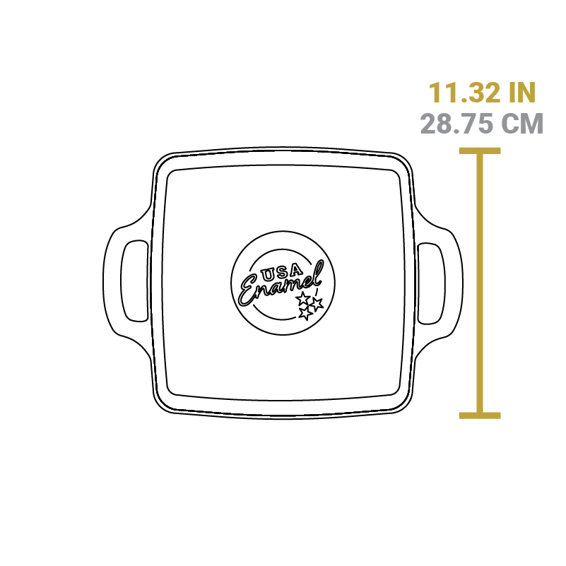 Dimensional drawing of product. Total length is 11.32 inches.